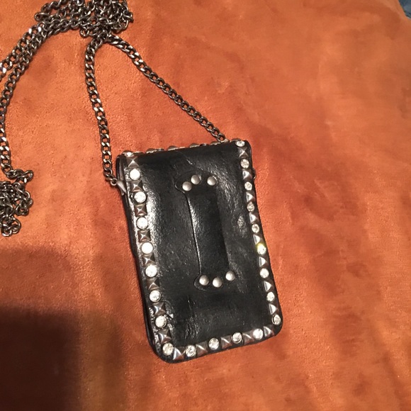 Vintage Small crossbody/belt bag/waist bag with studs and bling! - Picture 6 of 14